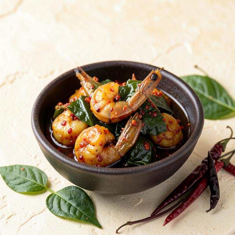 Gongura Prawns homemade pickle