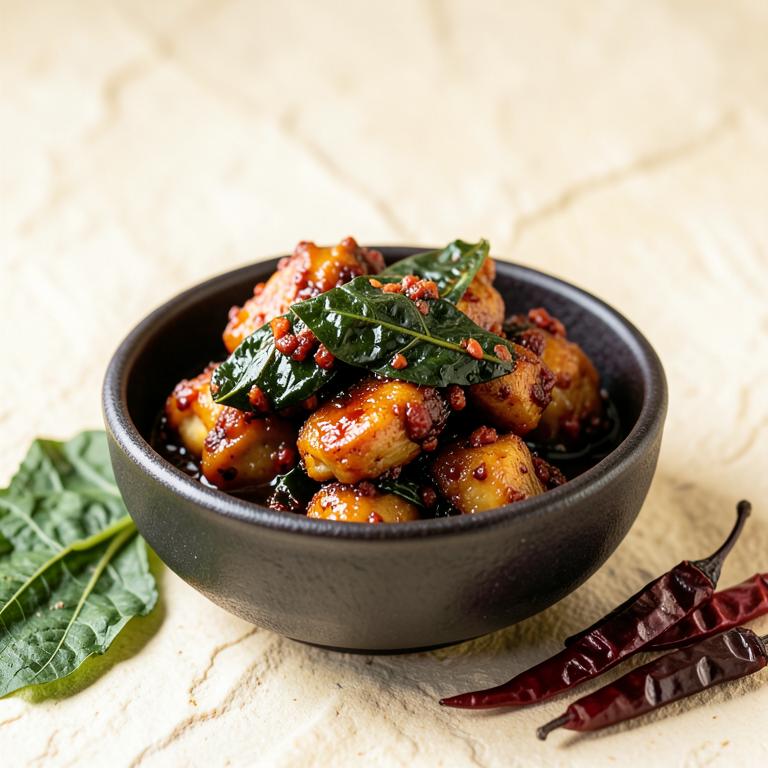 Boneless Gongura Chicken homemade pickle